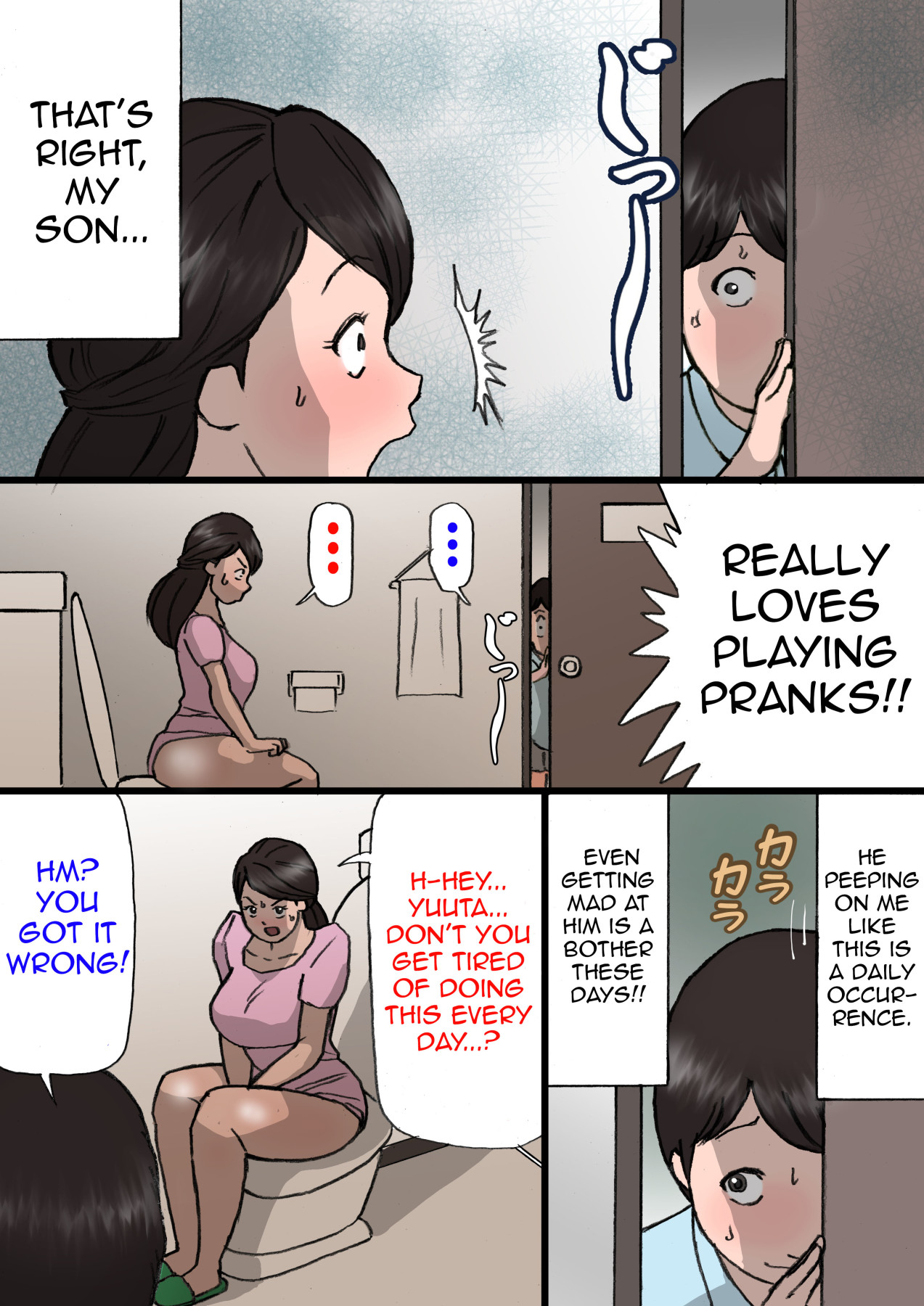 Hentai Manga Comic-Mom Can't Get Angry With Her Mischievous Son-Read-5